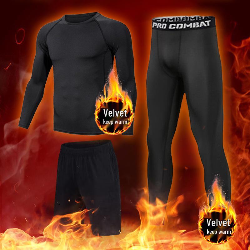 Men's High Elasticity Winter Running Base Layer Suit