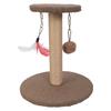 Brown Sisal Cats Scratch Post and Rest Area Cats Tree with Scratching Posts for Kittens and Small Cats