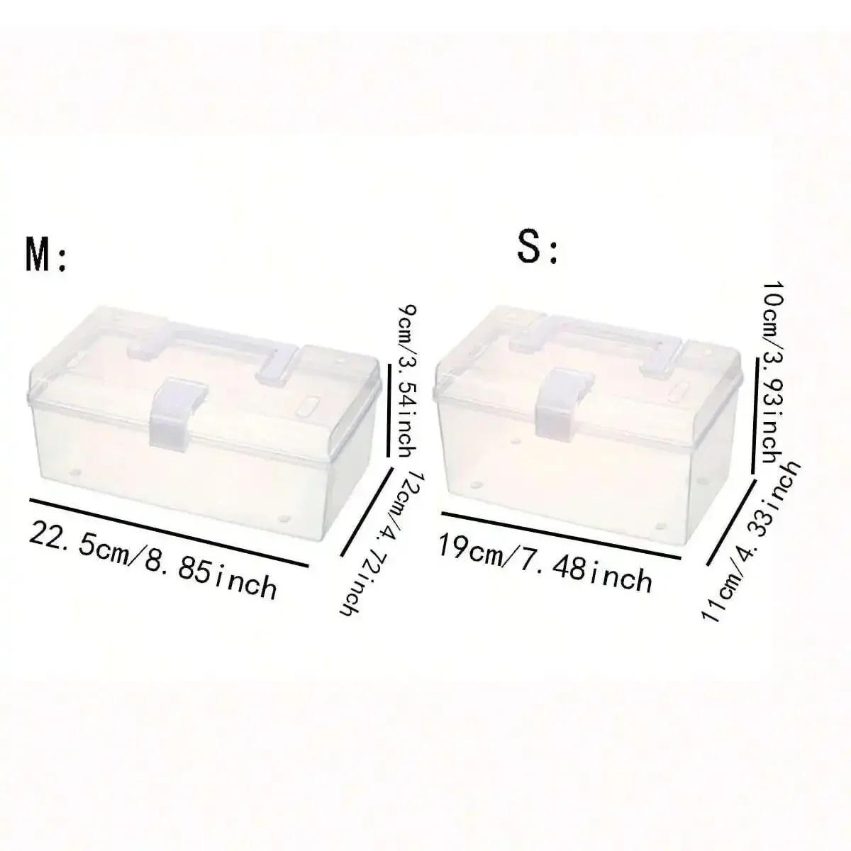 

1pc-Large Capacity Storage Box, Foldable Multifunctional Portable Makeup Hair Clip Organizer, Nail Jewelry Box S чистий