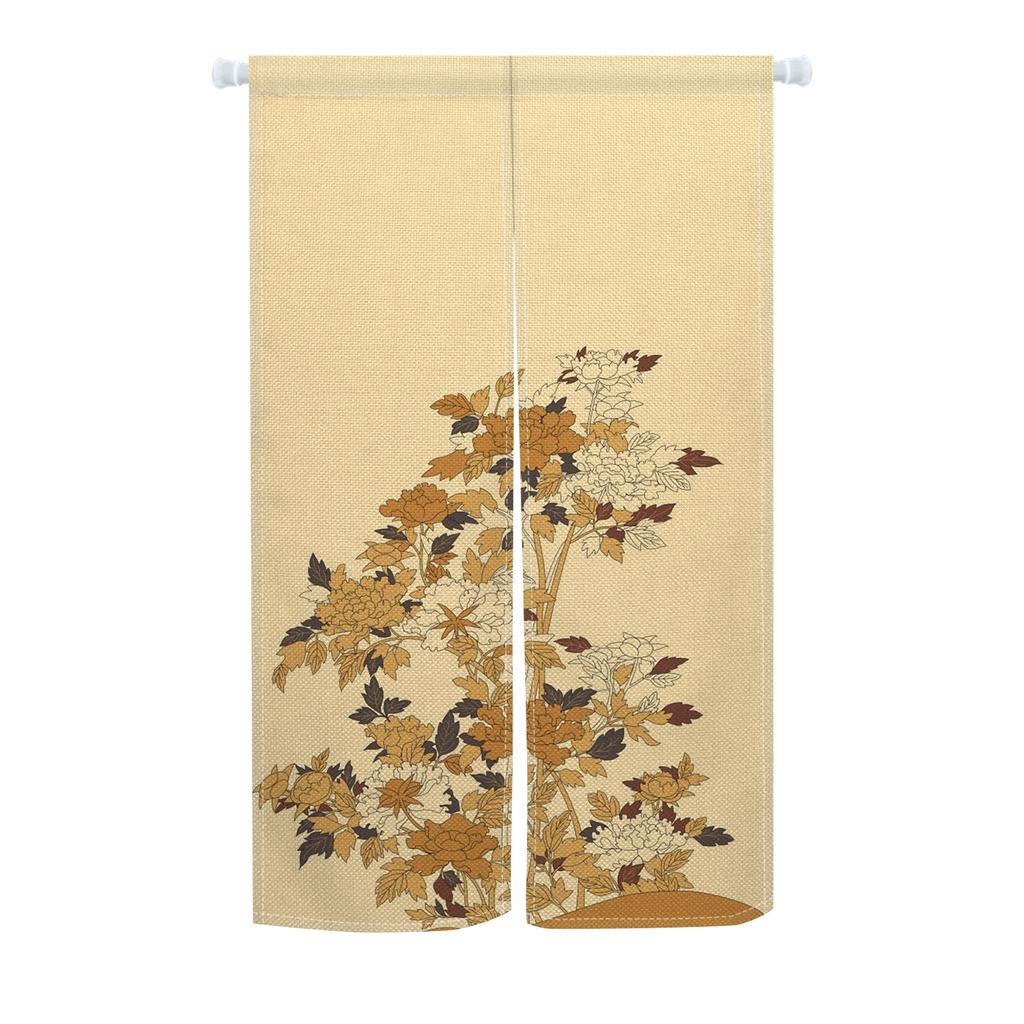 Cortinas Noren Estilo Chino para Puerta, Cortina Media Colgante de Poliéster para Separación de Comedor Izakaya, Entrada de Cocina, Lavable, Lista para Ventana