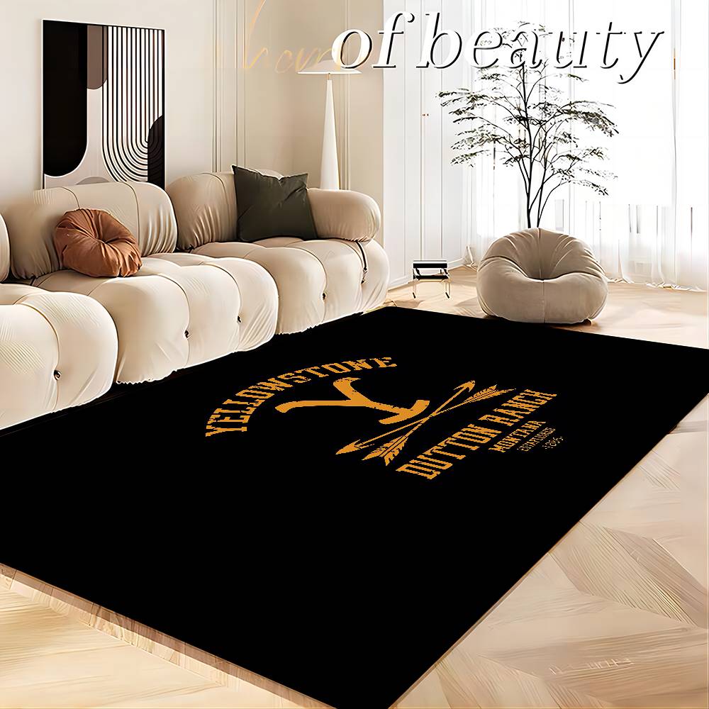 Y-Yellowstone Floor Mat INS Style Soft Bedroom Floor House Laundry Room Mat Anti-skid Household Carpets