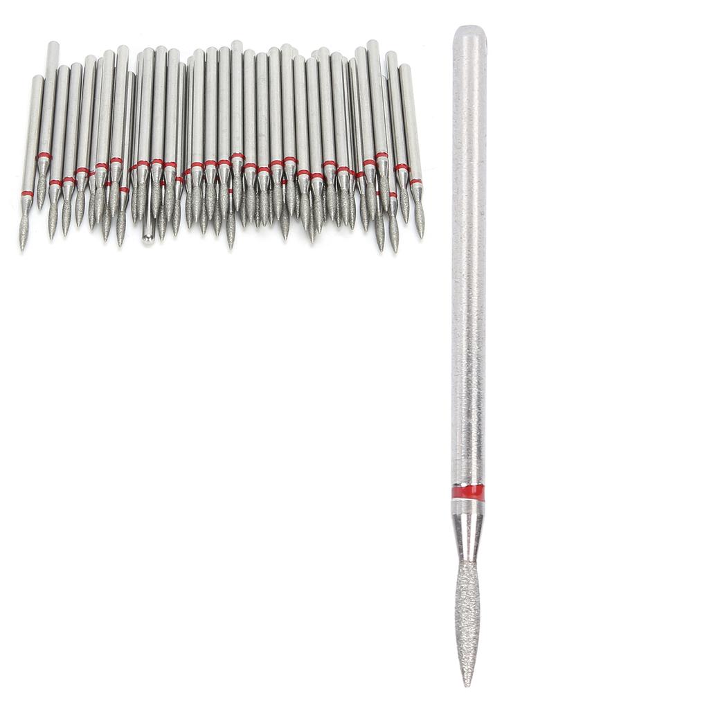 50pcs Professional Nail Polishing Grinding Head Nail Drill Bits Manicure Tool AccessoryF‑1.8mm 0.1in