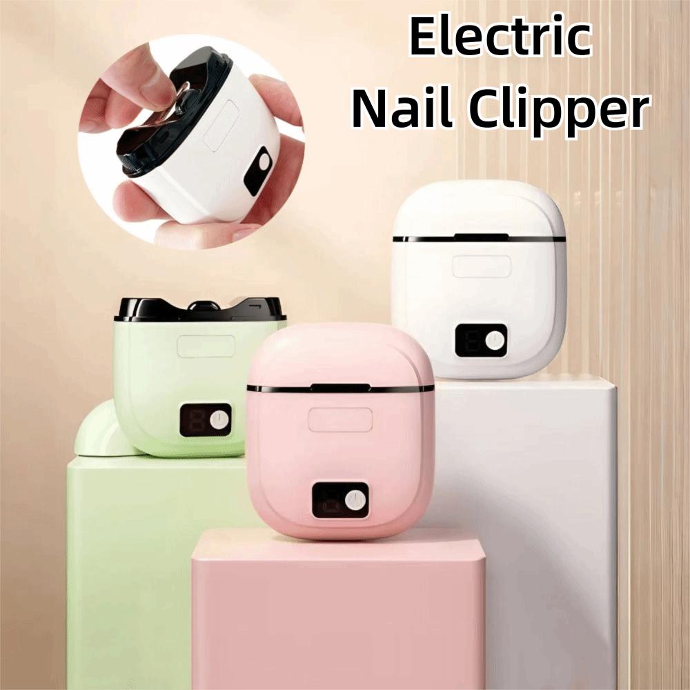 LED Light Automatic Nail Trimmer Rechargeable Mini Nail Cutter Efficient Manicure Tools Home Use