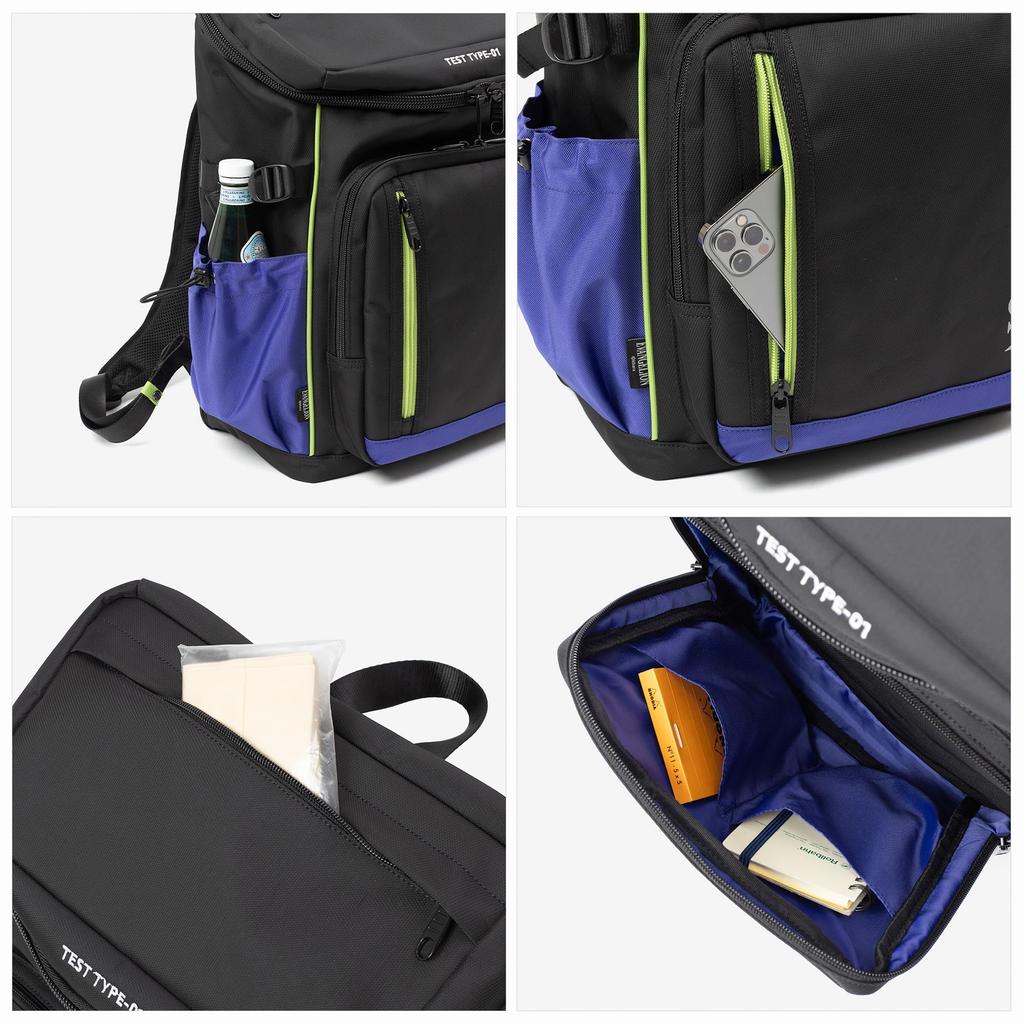 Evangelion Collaboration Square A4 30L Large [Mustache] Backpack, Size, Capacity, Polyester, MEV-4007 (Mustard)