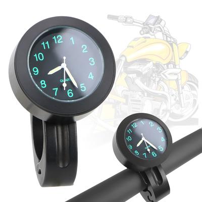 Aluminum Bicycle Watch Black/ Silver Waterproof Motorcycle Handlebar Quartz Clock
