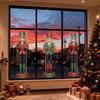 Schiaccianoci Soldato Statico Adesivo da Finestra Rimovibile in PVC Decorazione per Hall Hotel Festival di Natale