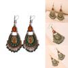Traditional Ethnic Style Long Dangle Earrings With Geometric Design For Womens Fashion
