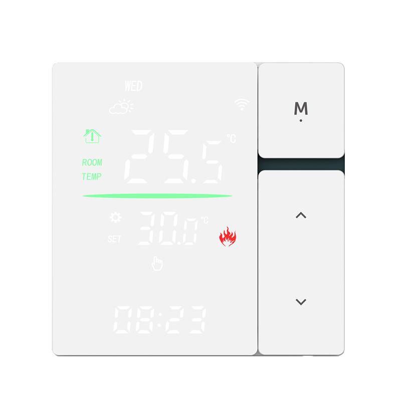 WiFi Smart Thermostat for Electric Underfloor Heating Water Gas Boiler Room Thermostat Digital Temperature Controller Compatible with Tuya 16A Electric Heaating белый