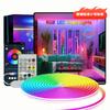 Tira de luces LED RGB flexible con control por Bluetooth y sincronización musical para decoración