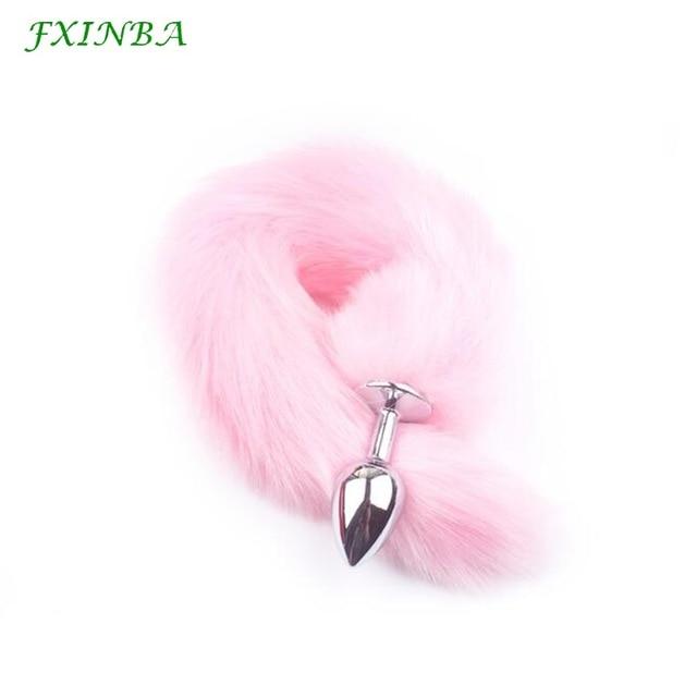 Anal Fox Tail Stainless Steel Anal Buttplug Tail Sex Toys for Women Man Couple Gay BDSM Toy Cosplay