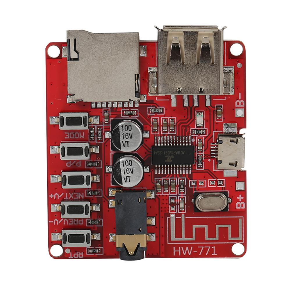 Bluetooth-compatible Audio Receiver Board W/USB TF Card Slot DIY Modified MP3 Module WAV+APE+FLAC+MP3 Lossless Decoding
