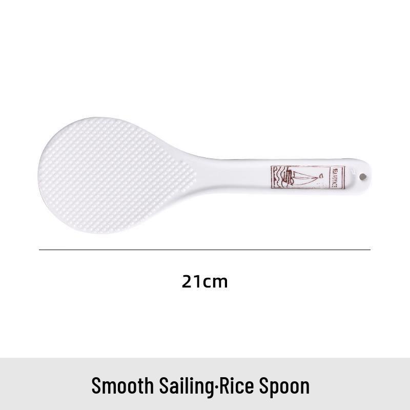 Chinese Ceramic Soup and Rice Spoon