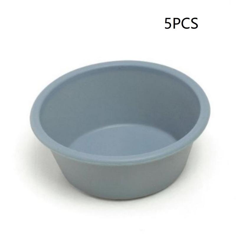 

5Pieces Silicone Cake Mold Air Fryer Bowl Reusable Household Oven Cake Pudding Baking Mold Kitchen Baking Outdoor Tableware
