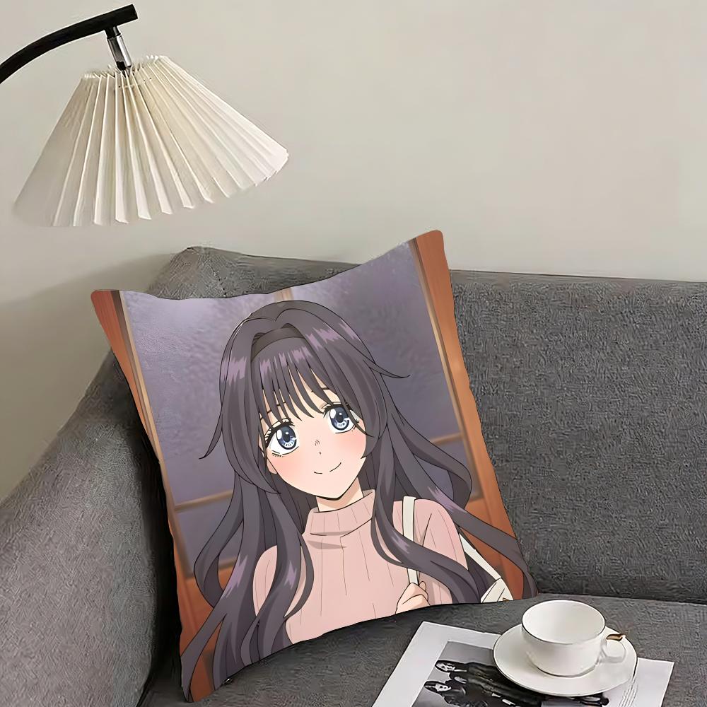 WWaguri KaorukoO Anime Cushion Cover Pillowcase Ultra Soft Skin Friendly Fabric Cloud Like Comfort Concealed Zipper