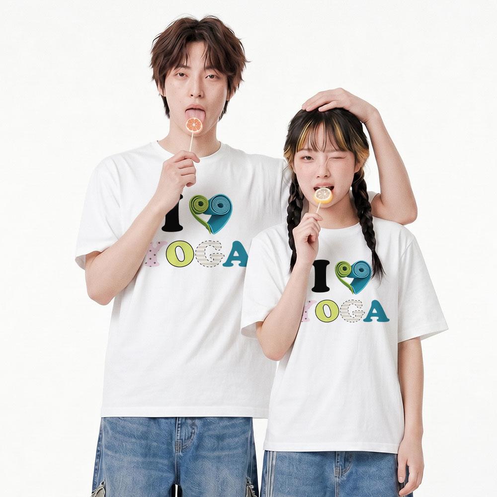 Wideusseom Love Format I Love Yoga T-Shirt (Type A)