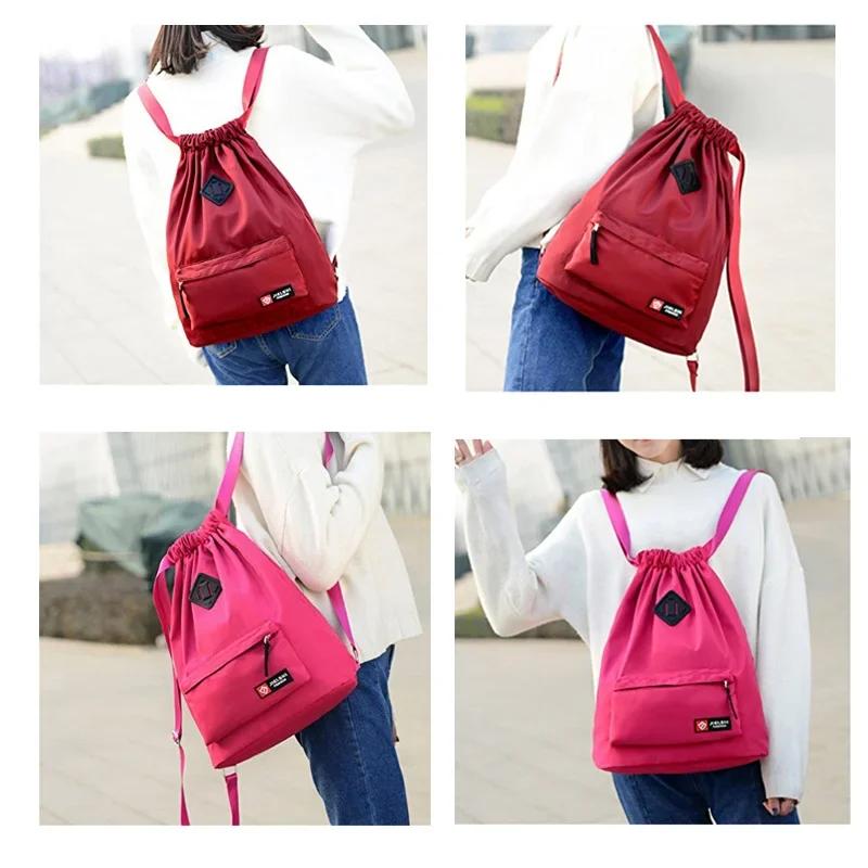 Bag Summer Waterproof Gym Bag Sports Bag Travel Drawstring Bag Outdoor Bag Backpack for Training Swimming Fitness Bags Softback