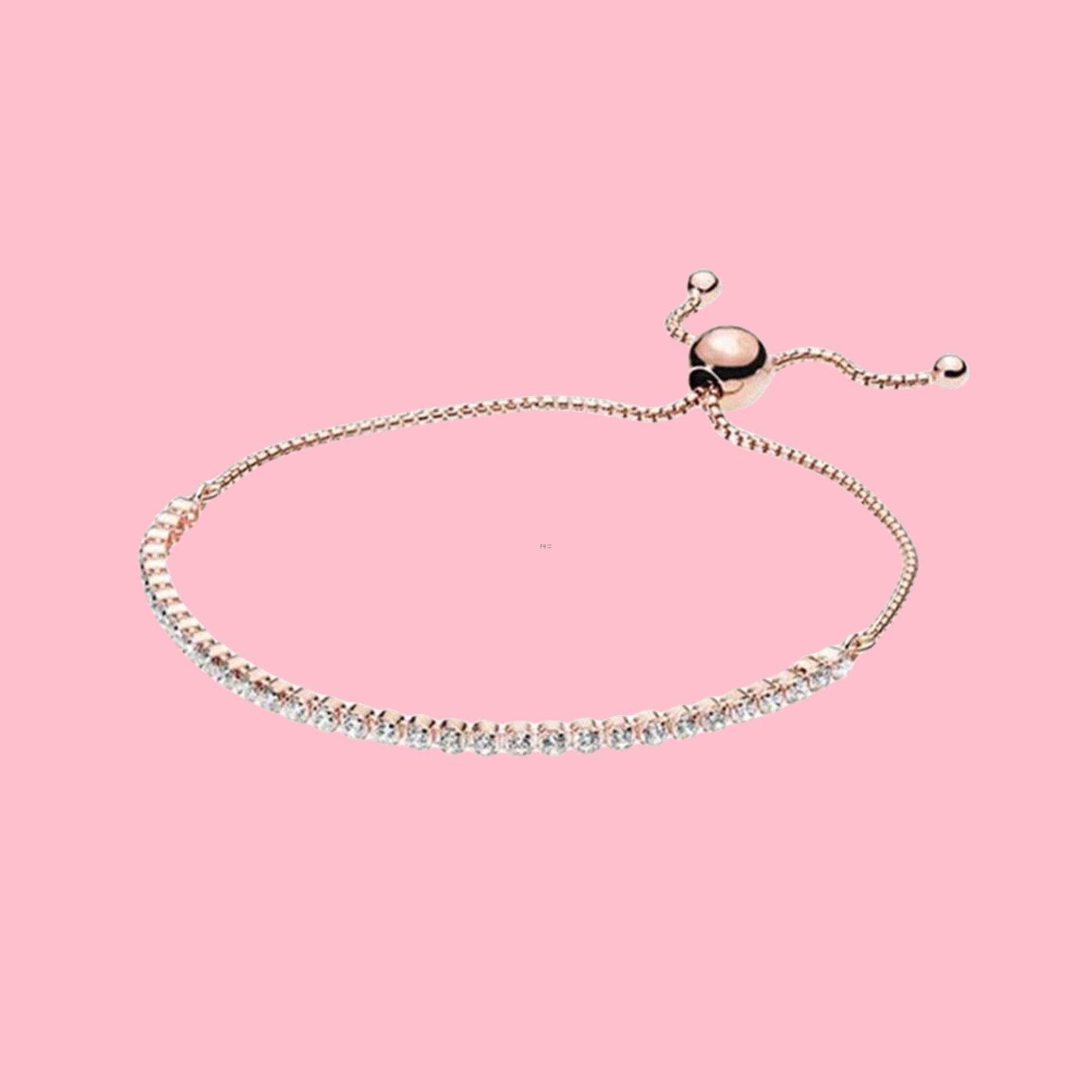 

Модный сверкающий теннисный браслет S925 Silver Slider, подходящий для женских подарков на день рождения, модные ювелирные изделия