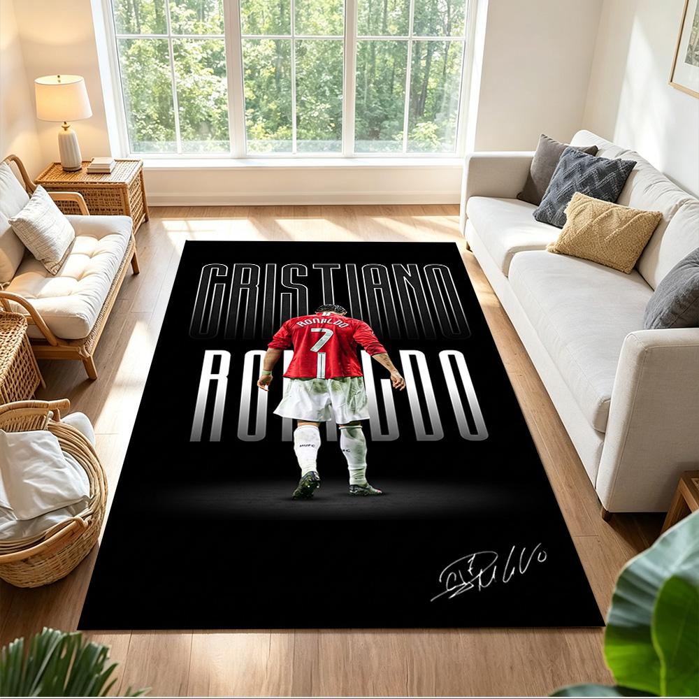 Cristiano Ronaldo Carpet Design for Outdoor Dormitory Game Room Foyer Anti-slip Rug Anime Office Decor Gift for Festivals