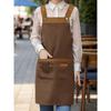 1pc Unisex Adjustable Apron with Pockets,Polyester 100% Non-Stretch, Regular Fit, Sleeveless, H-Shaped Hem, Woven for Cooking, Baking,Restaurant Staff