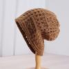 Women's Fashion Loose Knitted Beanie Hat, Black High-End Style, Cold Weather Hat