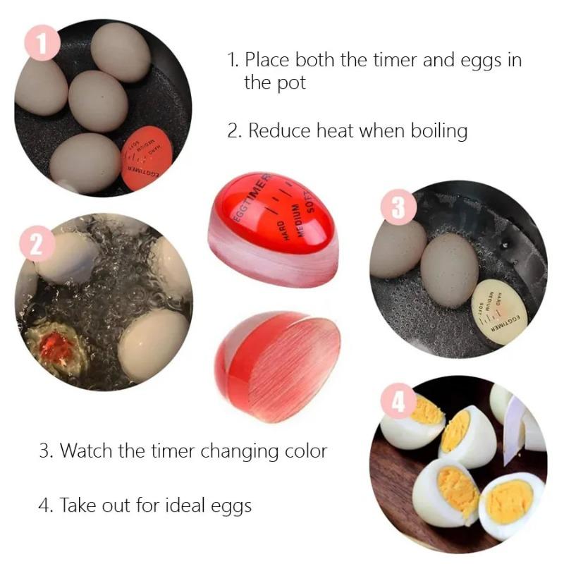 Egg Timer for Boiled Eggs, Visual Boiled Egg Indicator, Ideal for Soft, Medium, Hard Cooking Kitchen Gadget Tool Home Use