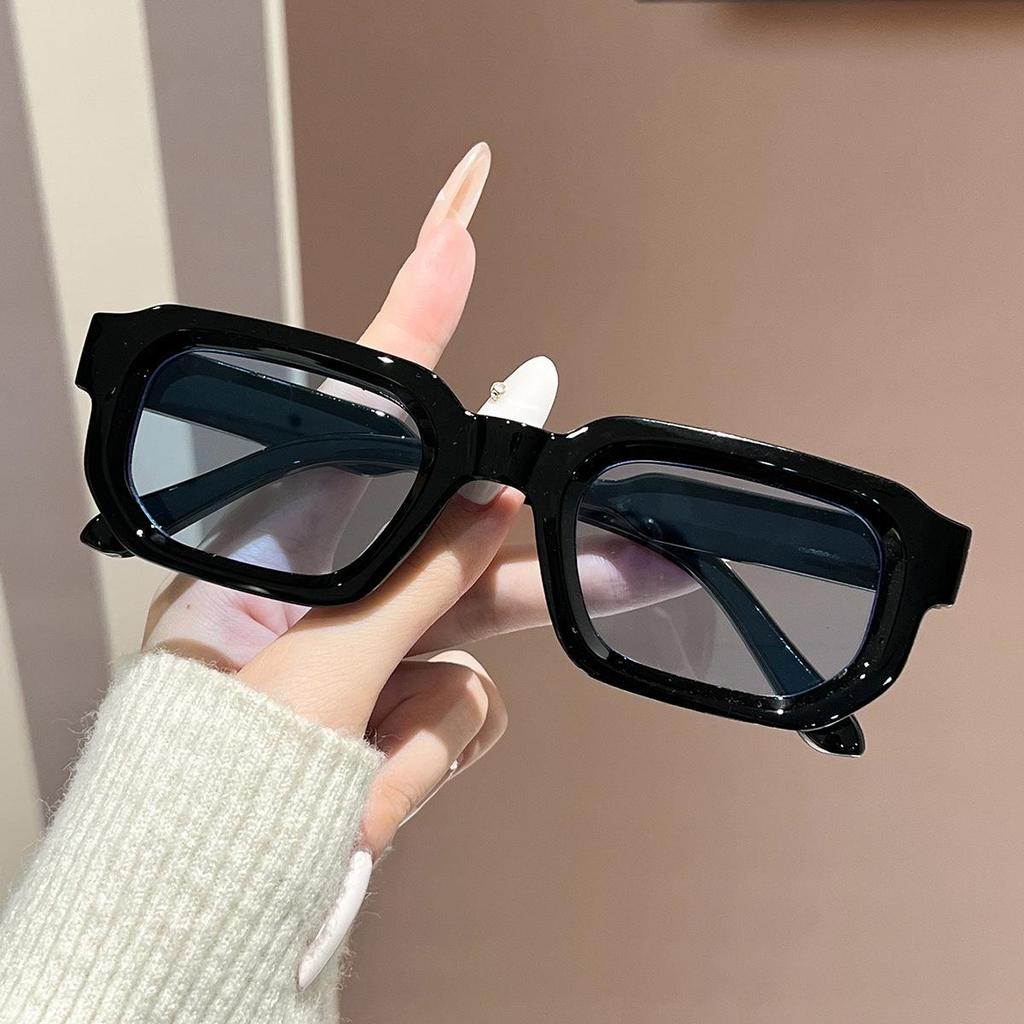 Women's High-End Square Frame Polygonal Sunglasses - European & American Retro Fashion Trend