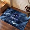 Penrith Panthers Personalisierter Kristall-Samt-Teppich, Benutzerdefinierter Name Text Weicher Anti-Rutsch-Teppich für Wohnzimmer Schlafzimmer