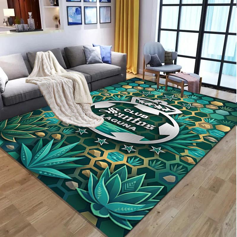 Club Santos Laguna Pattern Rug, Indoor/Outdoor Mat, for Picnic, Gameroom, Bedroom, Office, Living Room, Home Decor Carpet, Birthday Gift