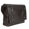 Daniel Ray Milano Leather Shoulder Laptop Bag Brown OS