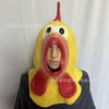 Halloween Screaming Chicken Latex Mask, a funny and spooky prop for pranks, decorations, and stage performances