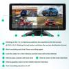10.36 Inch 4 Split Screen Dash Cam Monitor with 4 PCS 1080P Front Rear Camera Truck Trailer Bus RV Wireless Carplay Android Auto
