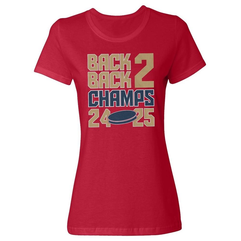 Back 2 Back Hockey Champions - Florida Fans Tribute Ladies  Crewneck T-Shirt Unisex T-Shirt S