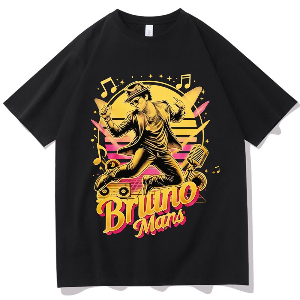 

Bruno Mars Music Shirt Unisex Women Harajuku Short Sleeve Oneck Casual Shirt Gift Clothes Fashion Comfort Cotton T Shirt M