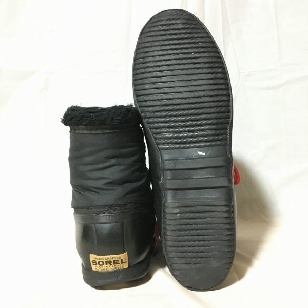 Vintage SOREL Made in Canada Snow Boots with Liner Size 24.525.0 Black(USED)