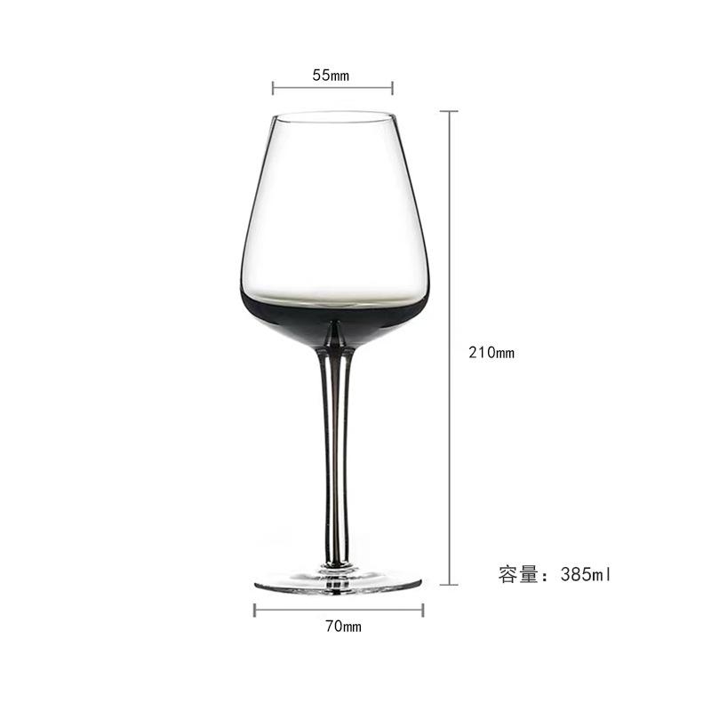 Smoky grey crystal glass red wine glass champagne glass amber wine goblet colorful soft decoration