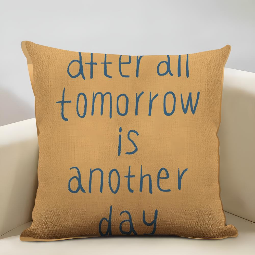 Classic lines Cushion Cover Household Decoration Linen Sofa Cushion Cover: Skin-Friendly & Breathable with Invisible Zipper