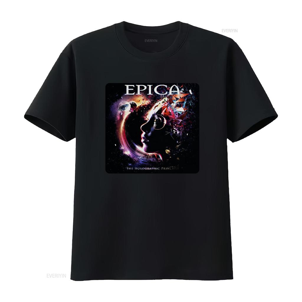 EPICA THE HOLOGRAPHIC PRINCIPLE T SHIRT NEW vintage Washed Stretched Top For Everyday Wear Breathable graphic homme fashion