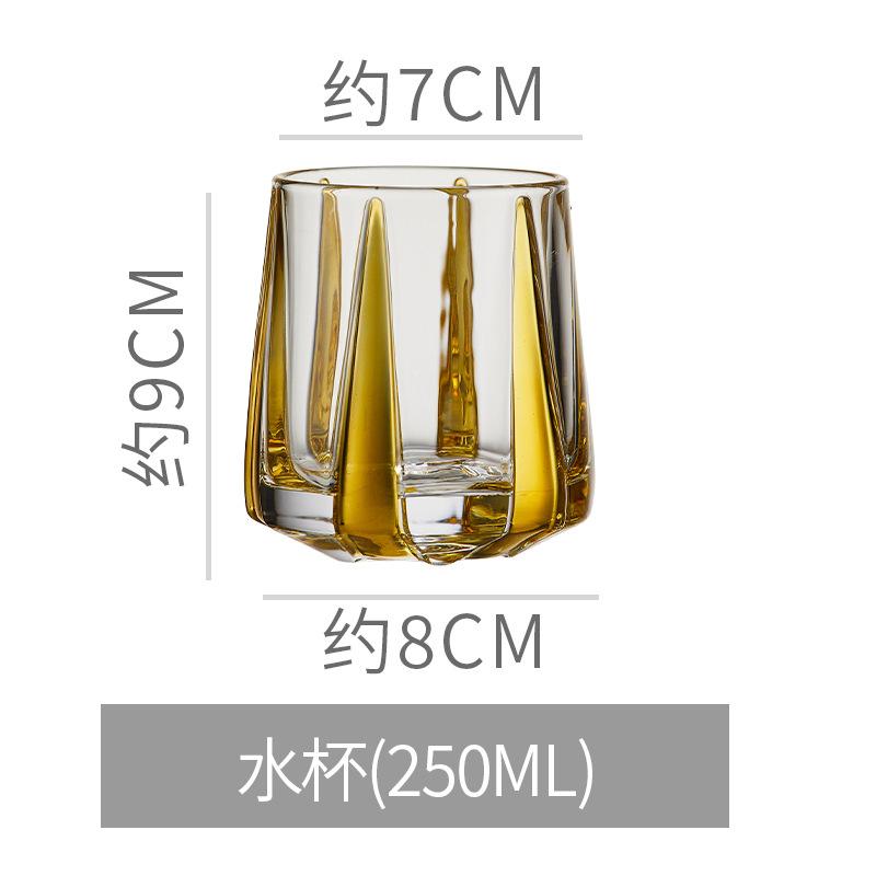 Creative Sword Patterned Crystal Glass Cup, Colored Electroplated Whiskey Glass, High-value Beer Glass, Cold Brew Coffee Cups
