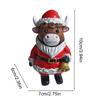 Highland Kuh Figur Weihnachten Highland Kuh Heimdeko Rustikales Niedliches Ornament für Wohnheim Bauernhaus Badezimmer Klassenzimmer Küche