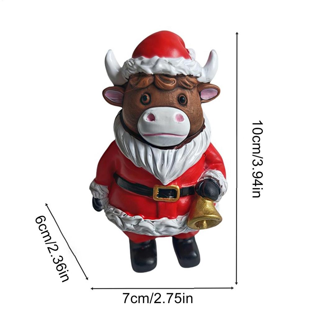 Highland Kuh Figur Weihnachten Highland Kuh Heimdeko Rustikales Niedliches Ornament für Wohnheim Bauernhaus Badezimmer Klassenzimmer Küche