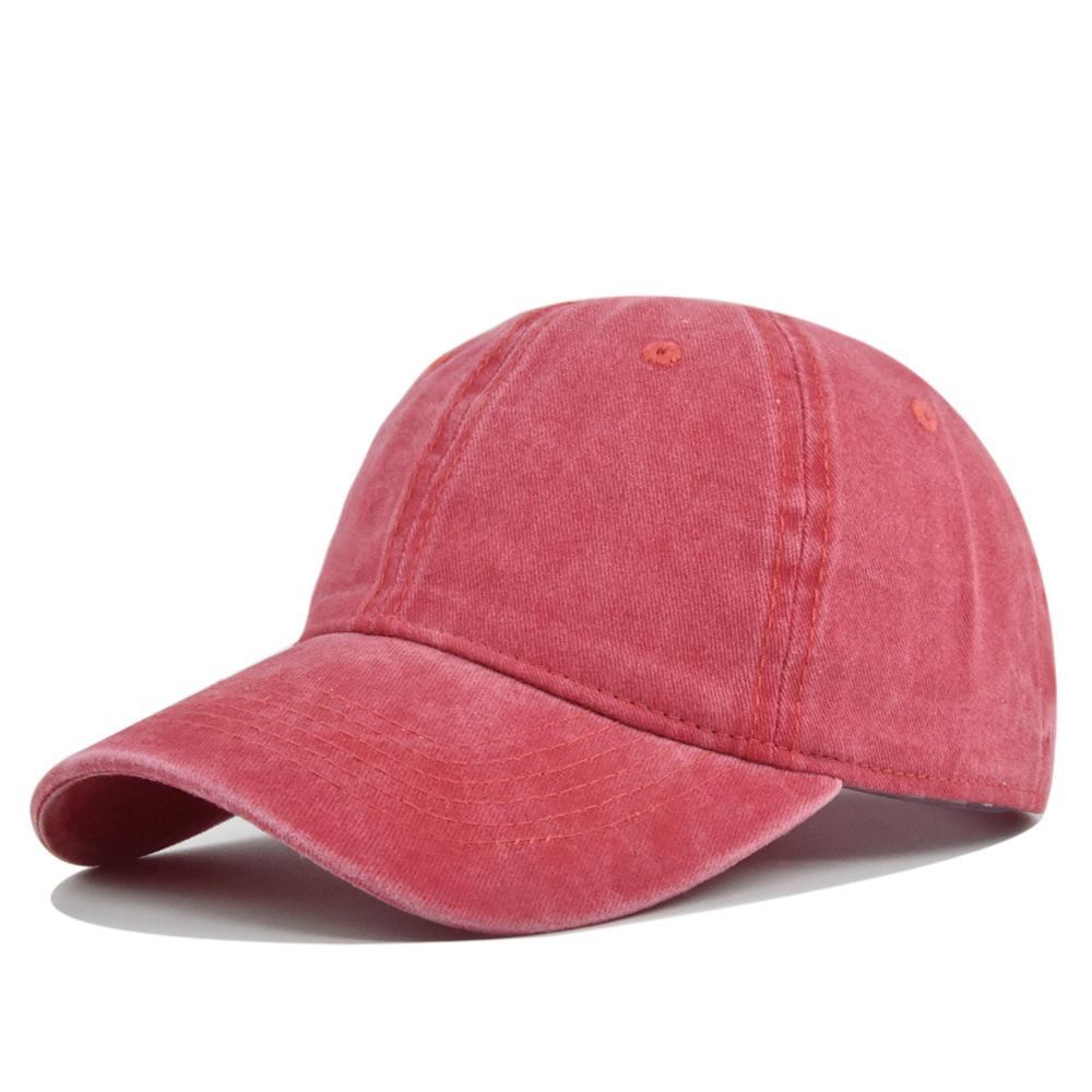 Washable Denim Baseball Cap New Summer Solid Color Cotton Cap Women Ponytail Hats Men Baseball Cap Outdoor Visor Casual Cap