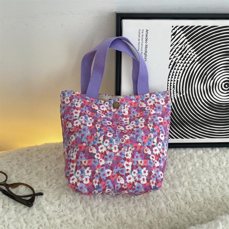 11 Autumn and winter retro casual bento bag, hand bag, work sundries, small cloth bag, women's portable tote bag