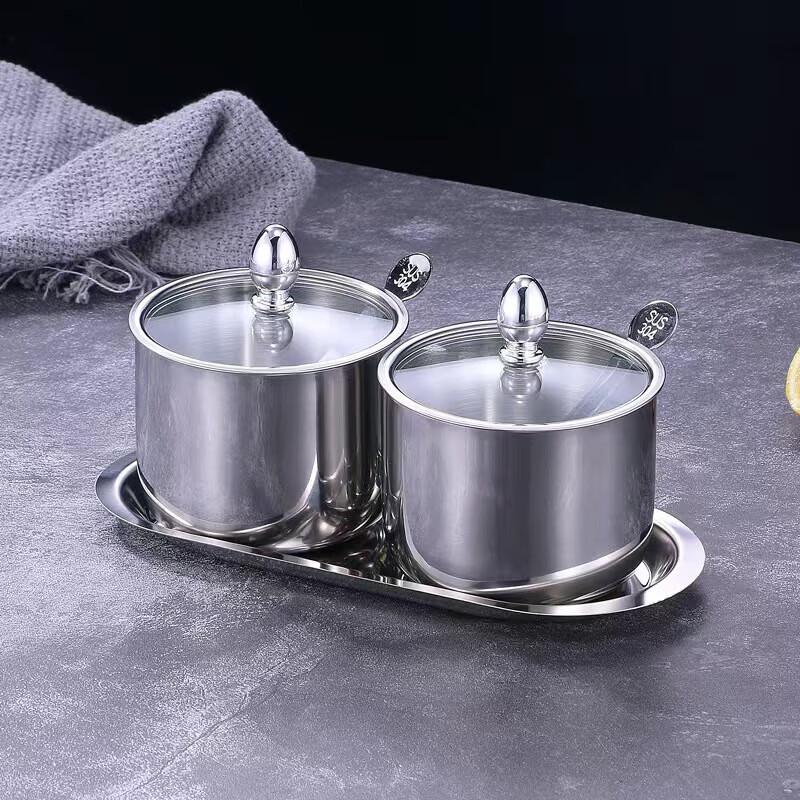 Premium 304 Stainless Steel Seasoning Jar Set