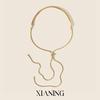 Xia Ling High-End Titanium Steel Adjustable Snake Chain Necklace - Non-Fading Fashion for Women