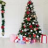 5pcs Glitter Pink Christmas Flowers Xmas Tree 14cm Artifical Flower Ornaments 2025 Merry Christmas Decoration For Home New Year