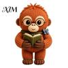Whimsical Forest Creature Handmade Knitted Doll for Kids, Soft Crochet Animal Plush Toy, Adorable Keepsake Cute Hand Woven Stuffed Doll,