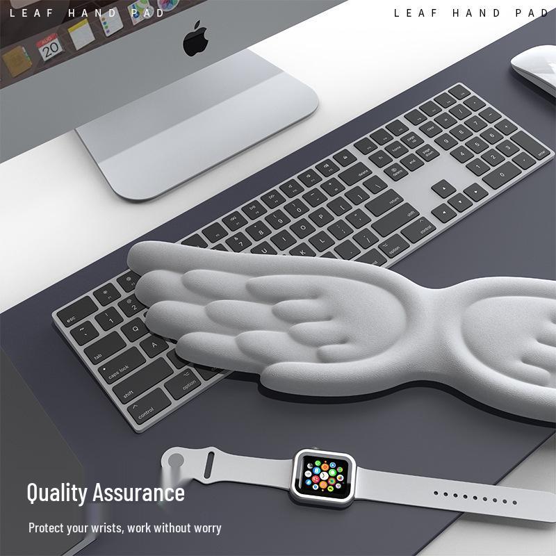 Silikon-Memory-Schaum-Handgelenkauflage für Maus und Tastatur mit Handyhalter