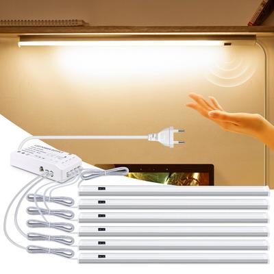 Barra luminosa da cucina a LED da 50 cm Sweep a mano lumiere Lampada da movimento a LED con sensore Armadio Illuminazione per armadio 6 porte Driver LED Luce notturna fai da te Spina UE