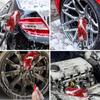 3Pcs Wheel Cleaning Brush Car Wheel Detailing Brush Cleaning Tools for Car Rim Tire Washing Micro Fiber Wheel Wand Auto Care