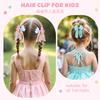 2Pcs New Children's Colorful Hair Woven Headdress Curly Rolls Bow Tassel Hair Accessories Candy Color Little Girl Hair Clip